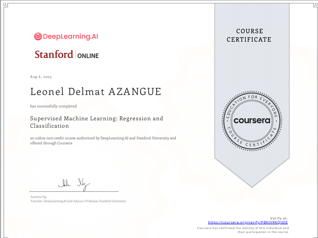 Supervised Machine Learning: Regression and Classification